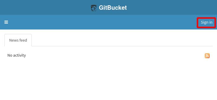 GitBucket 初期ログイン 1