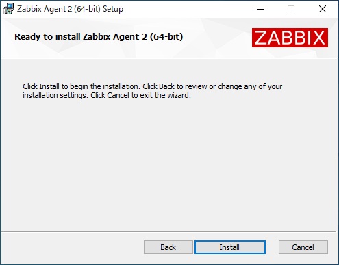 Zabbix Agent インストール画面 5