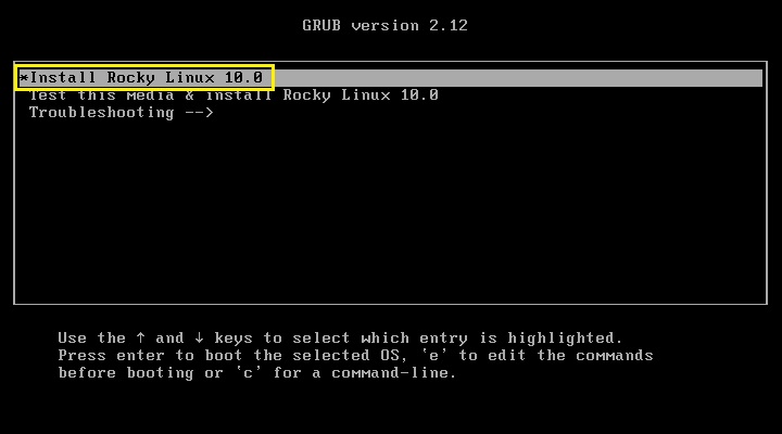 Rocky Linuxインストール 2
