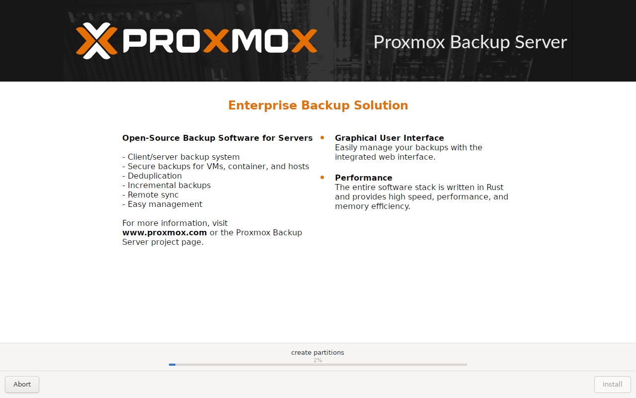 Proxmox Backup Server インストール 8